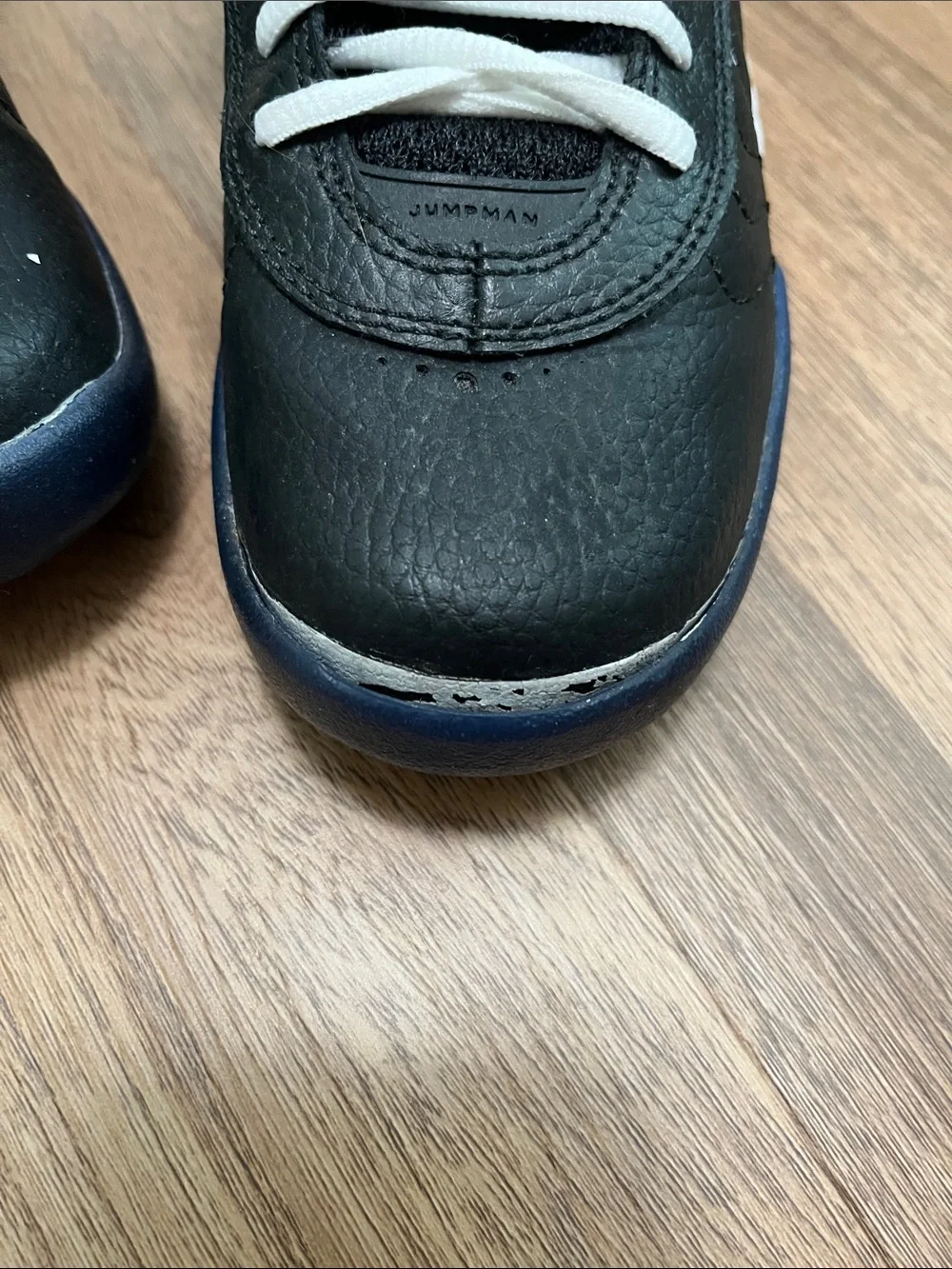 Jordan Kids Black and Blue Mid-Top Sneakers